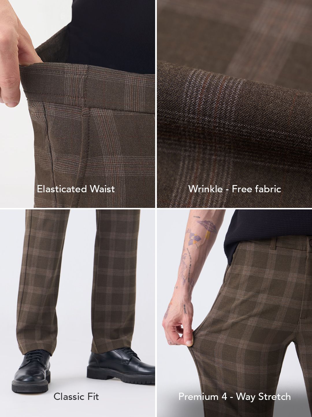 Stretch Pants: Chestnut Men Super Flex Pants