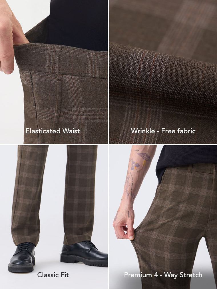 Stretch Pants: Chestnut Men Super Flex Pants