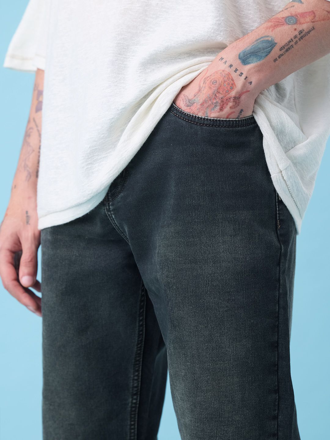 Straight Fit Denim: Ocean Depth Men Straight Fit Jeans