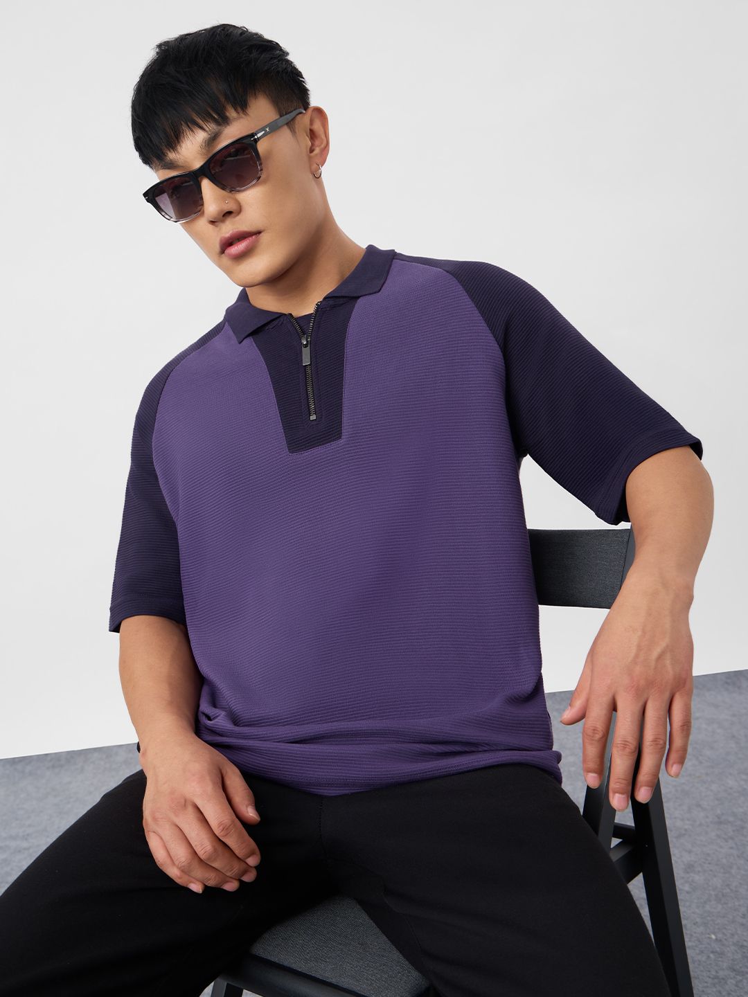 Ottoman Colourblock: Twilight Zipper Polos