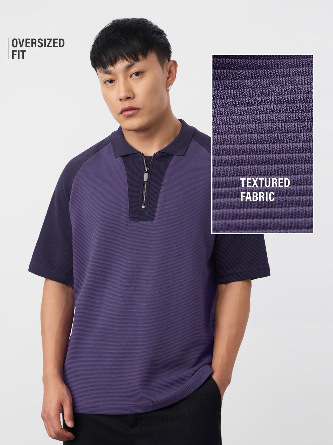 Ottoman Colourblock: Twilight Zipper Polos