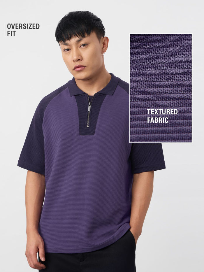 Ottoman Colourblock: Twilight Zipper Polos