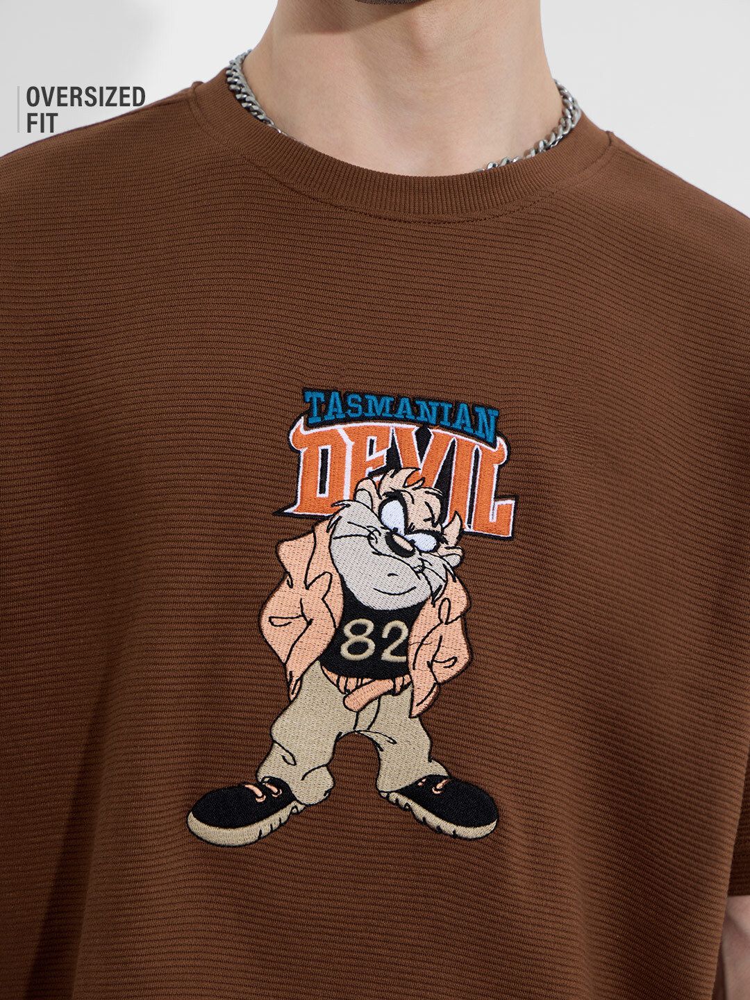 Looney Tunes Ottoman: Devil Taz Oversized T-Shirts