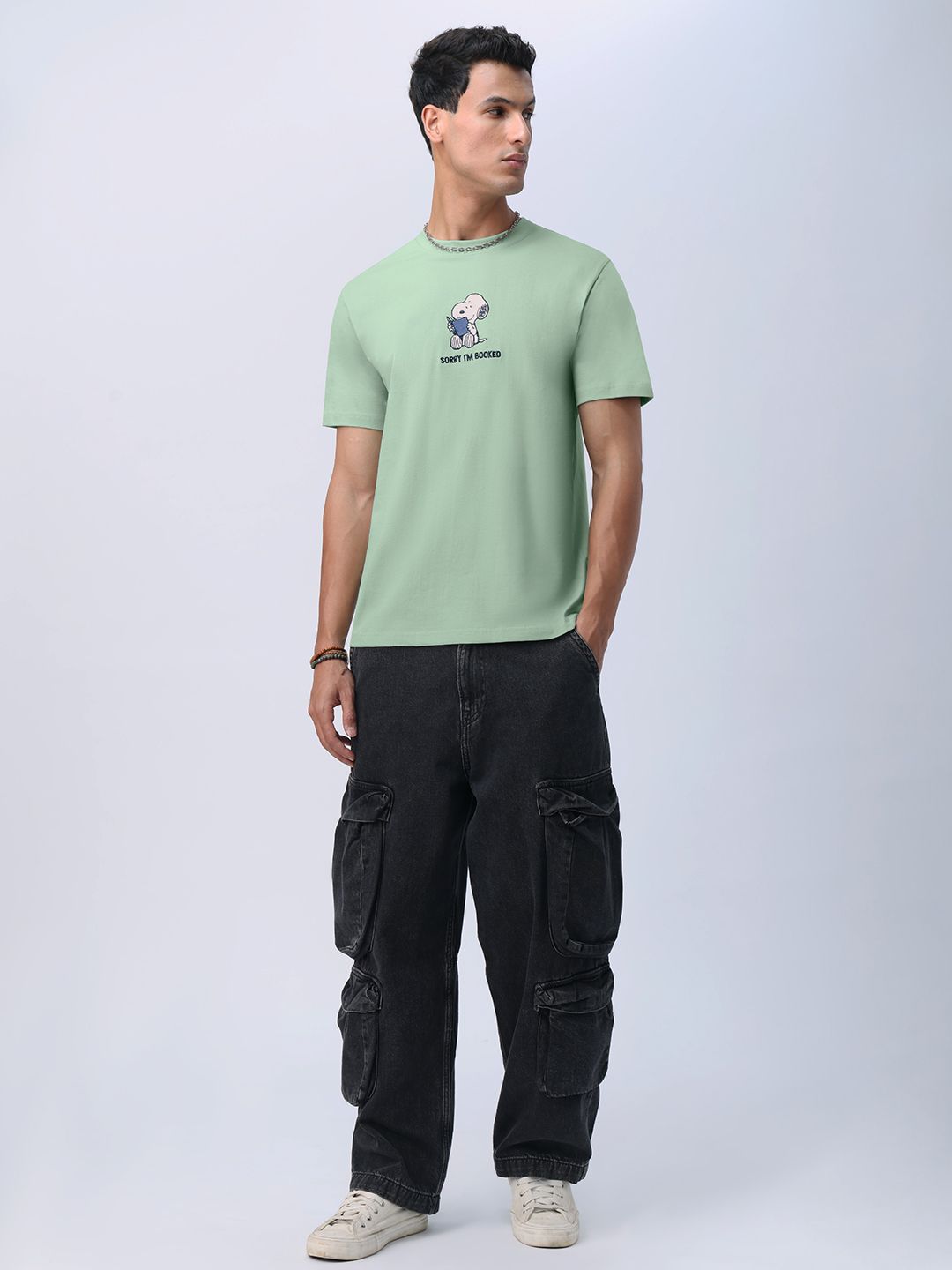 Peanuts: I'm Booked Men Relaxed Fit T-Shirts