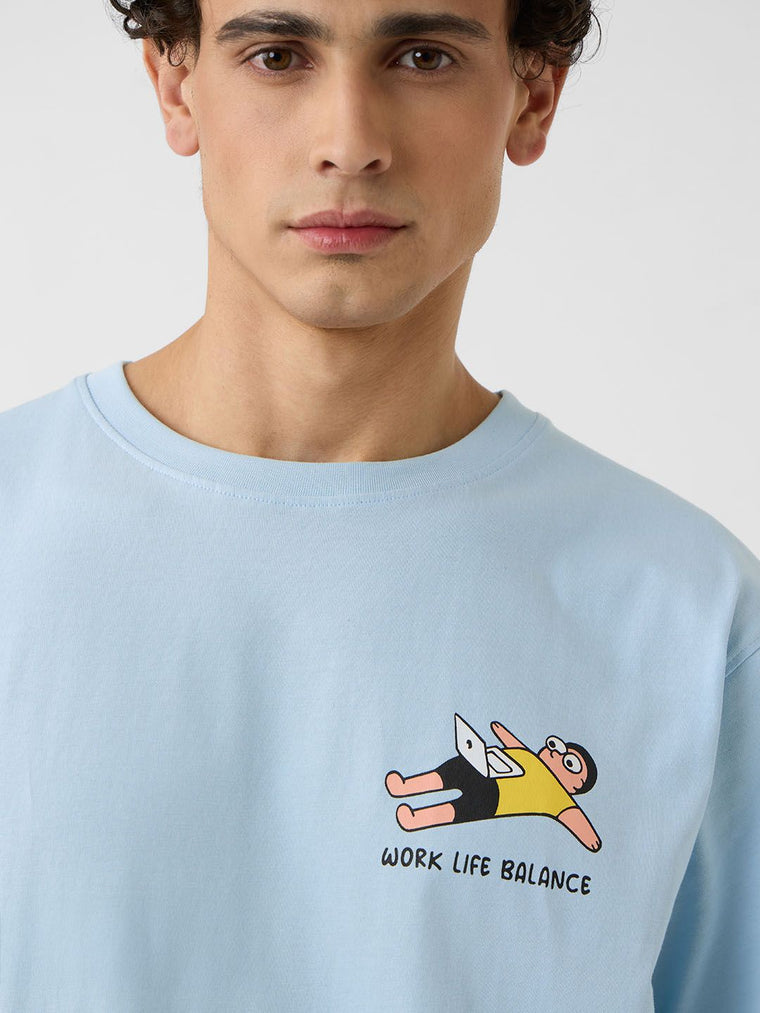 Relaxed T-Shirt: Work Life Balance Men Relaxed Fit T-Shirts