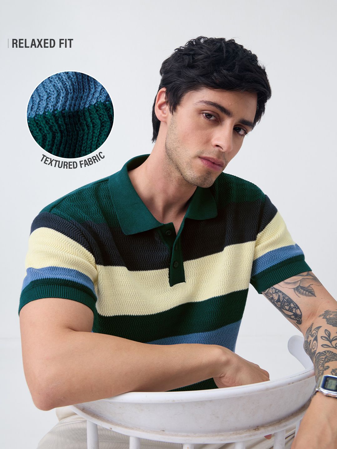 Jacquard Polo: Marine Vibe Classic Polos