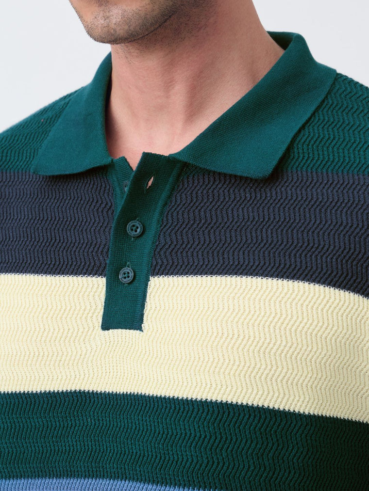 Jacquard Polo: Marine Vibe Classic Polos
