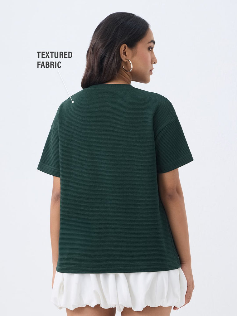 Textured Tshirt: Tom Chillin' Time Women Oversized T-Shirts