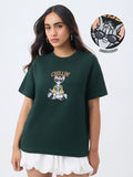 Textured Tshirt: Tom Chillin' Time Women Oversized T-Shirts