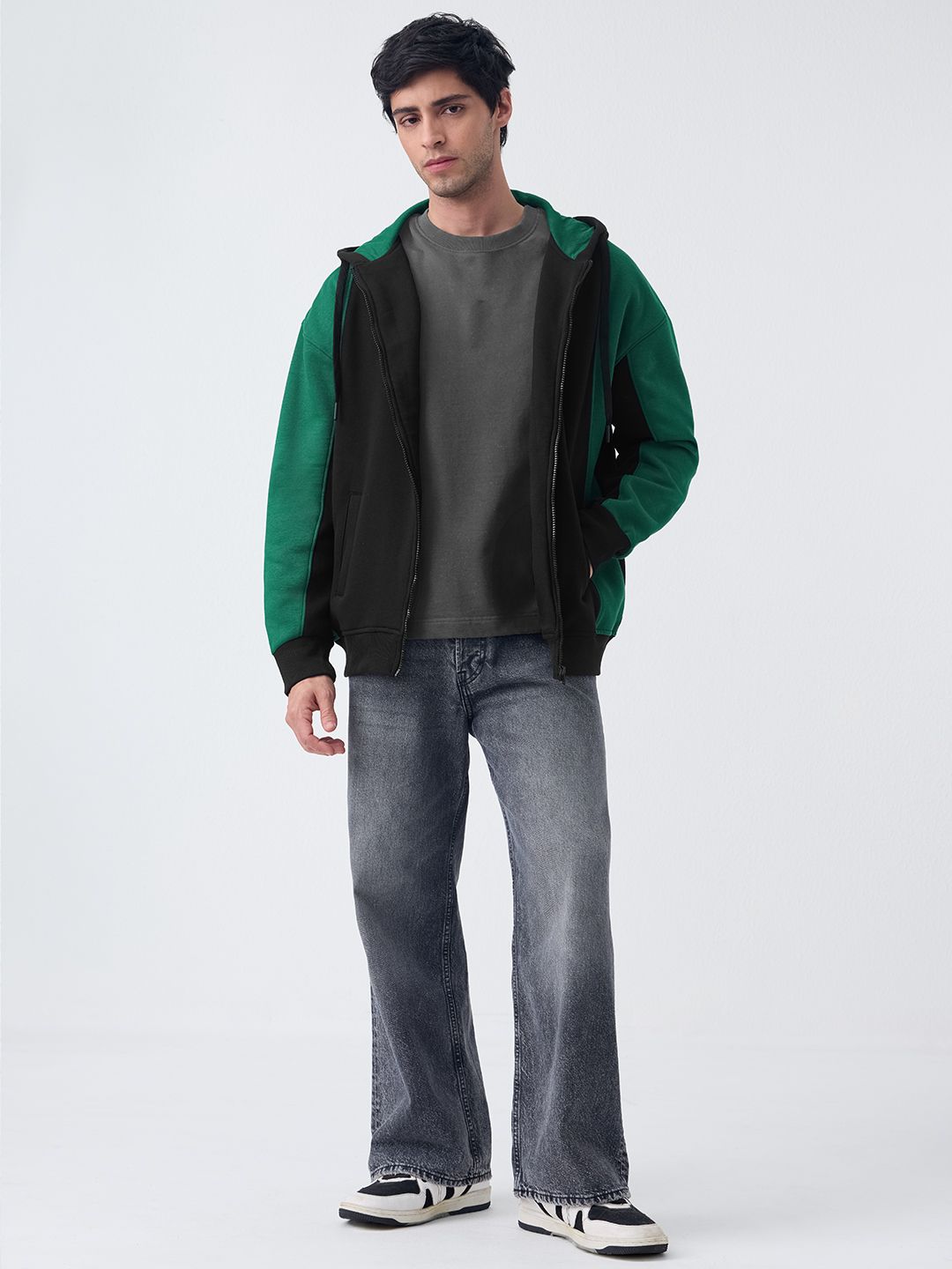 Zipper Hoodie: Noir Men Oversized Hoodies