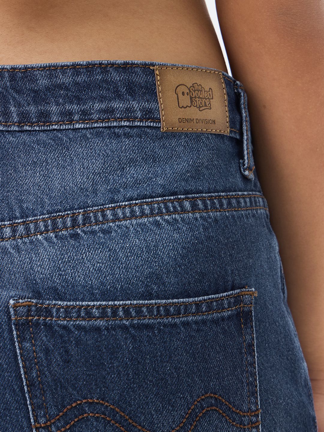 Relaxed Straight-Fit Denim: Indigo Women Straight Denims