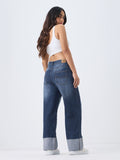 Relaxed Straight-Fit Denim: Indigo Women Straight Denims