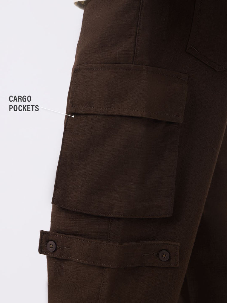 Textured Cargo Pants: Cocoa Men Cargo Pants