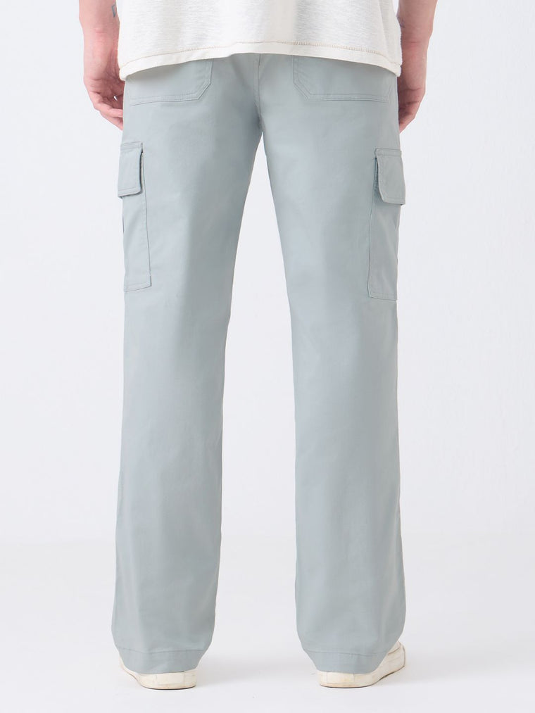 Solids: Storm Grey Men Cargo Pants