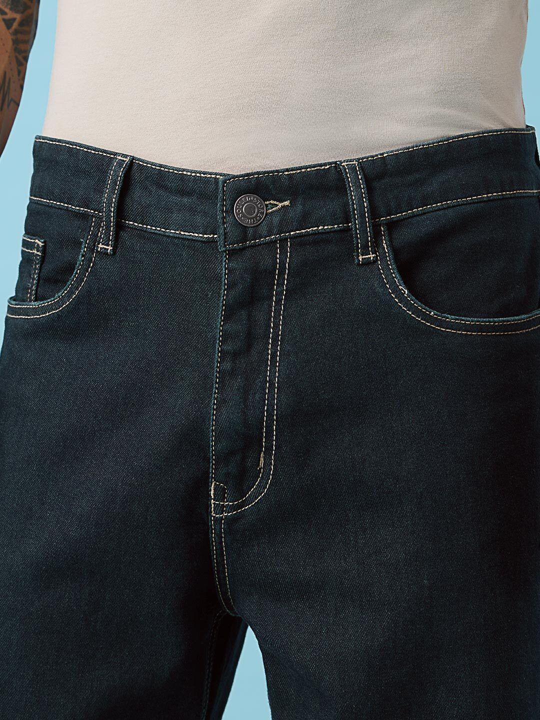 Baggy Fit Denim: Inkstone Men Baggy Fit Jeans