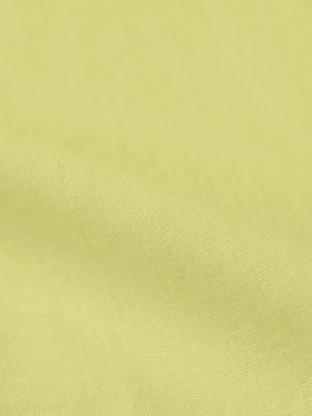 Cotton Linen Shirt: Canary Green Women Oversized Shirts