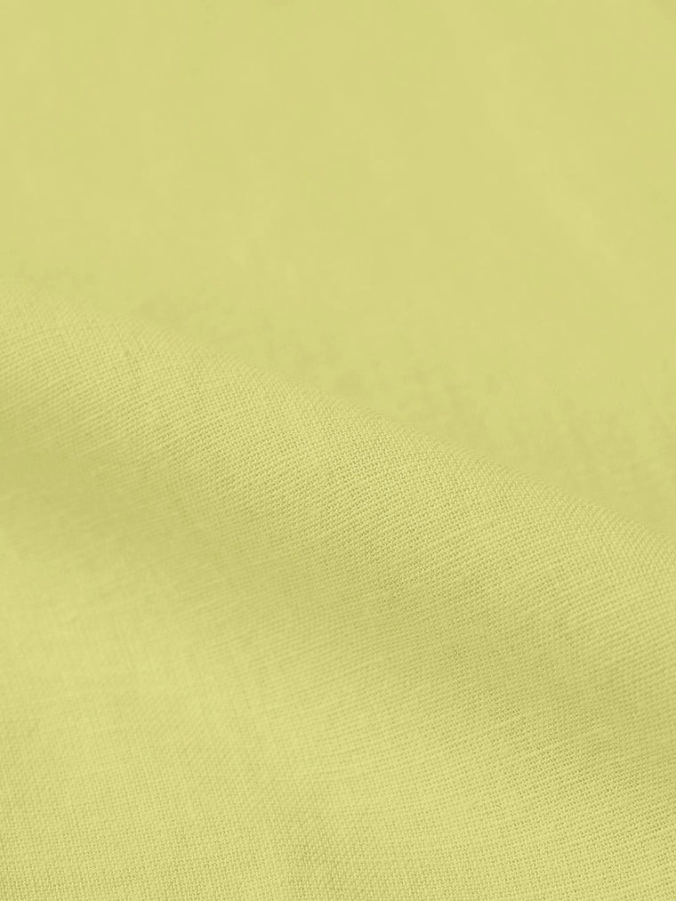 Cotton Linen Shirt: Canary Green Women Oversized Shirts