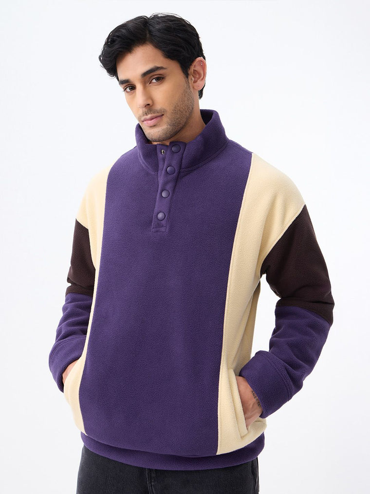 Oversized Sweatshirt: Dark Berry Men Oversized Sweatshirts