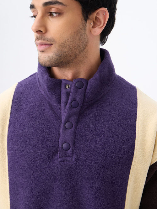Oversized Sweatshirt: Dark Berry Men Oversized Sweatshirts