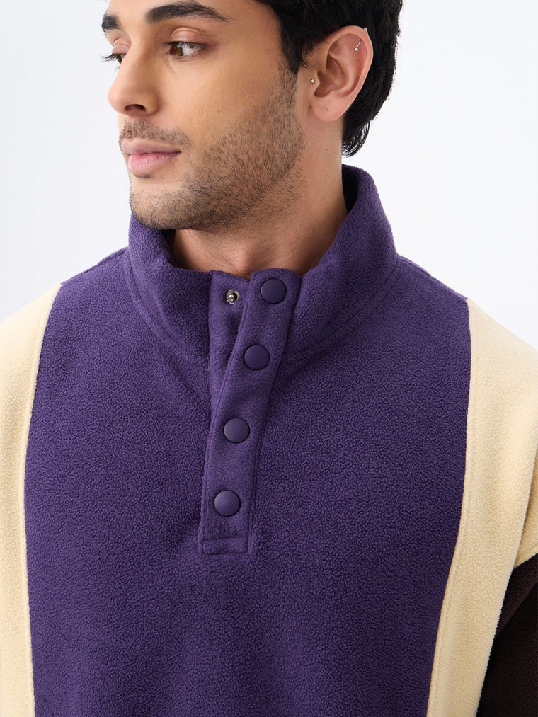 Oversized Sweatshirt: Dark Berry Men Oversized Sweatshirts
