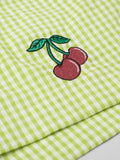 Seersucker Shorts: Cherry Women Lounge Boxers