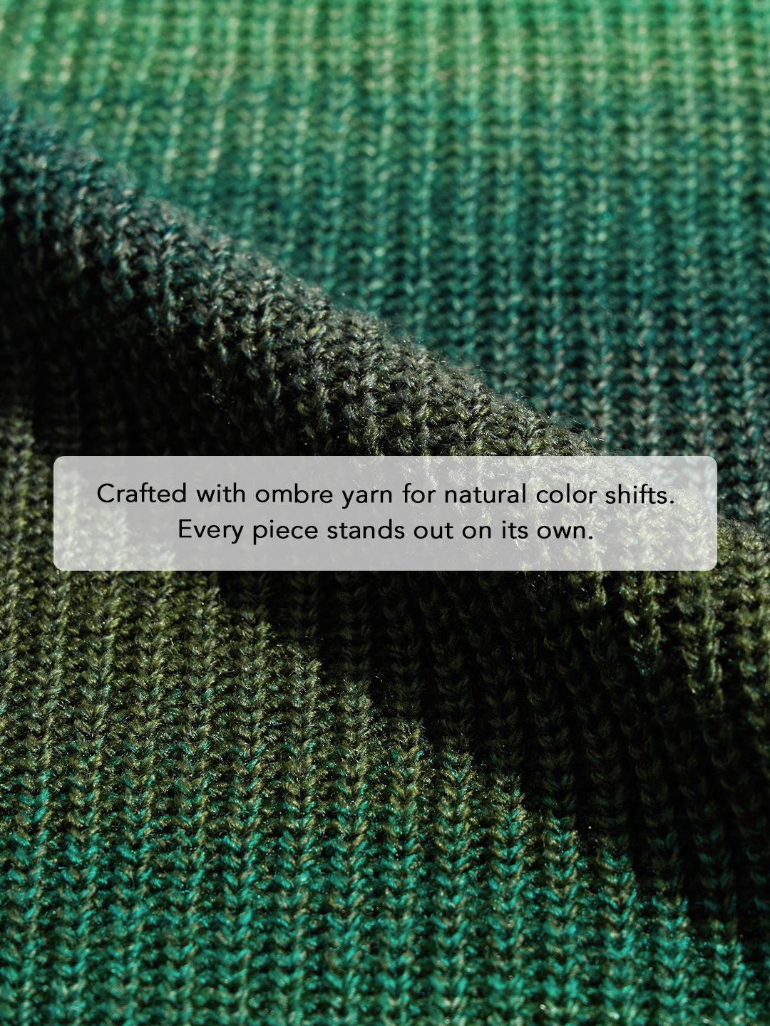 Knitted Ombre Sweater: Fern Women Oversized Sweaters