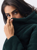 Puffer Jacket: Bottle Green Women Puffer Jackets