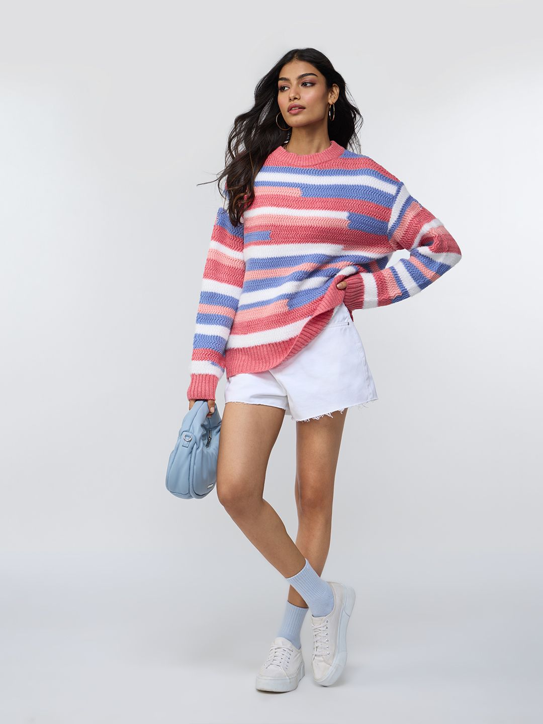 Textured Sweater: Heather Women Oversized Sweaters