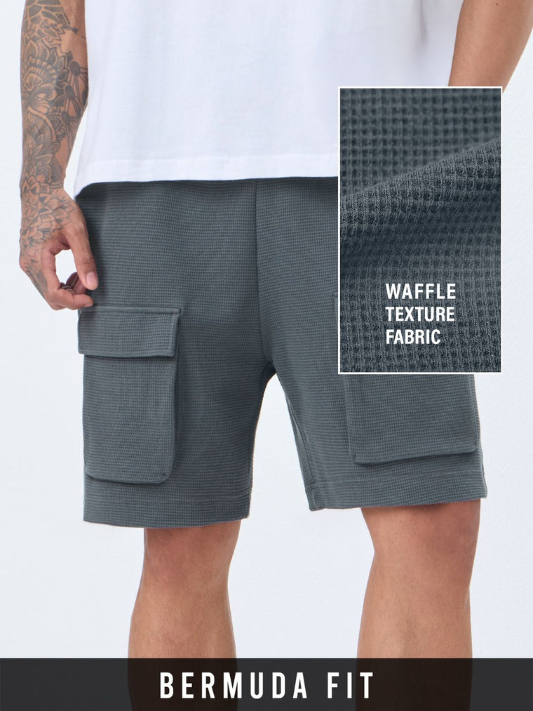 Textured Shorts: Greystone Men Cargo Shorts