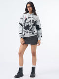 Kung Fu Panda: Inky Warrior Women Oversized Hoodies