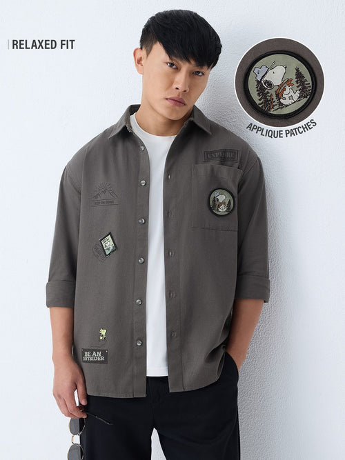 Peanuts: Be An Outsider Men Relaxed Shirts