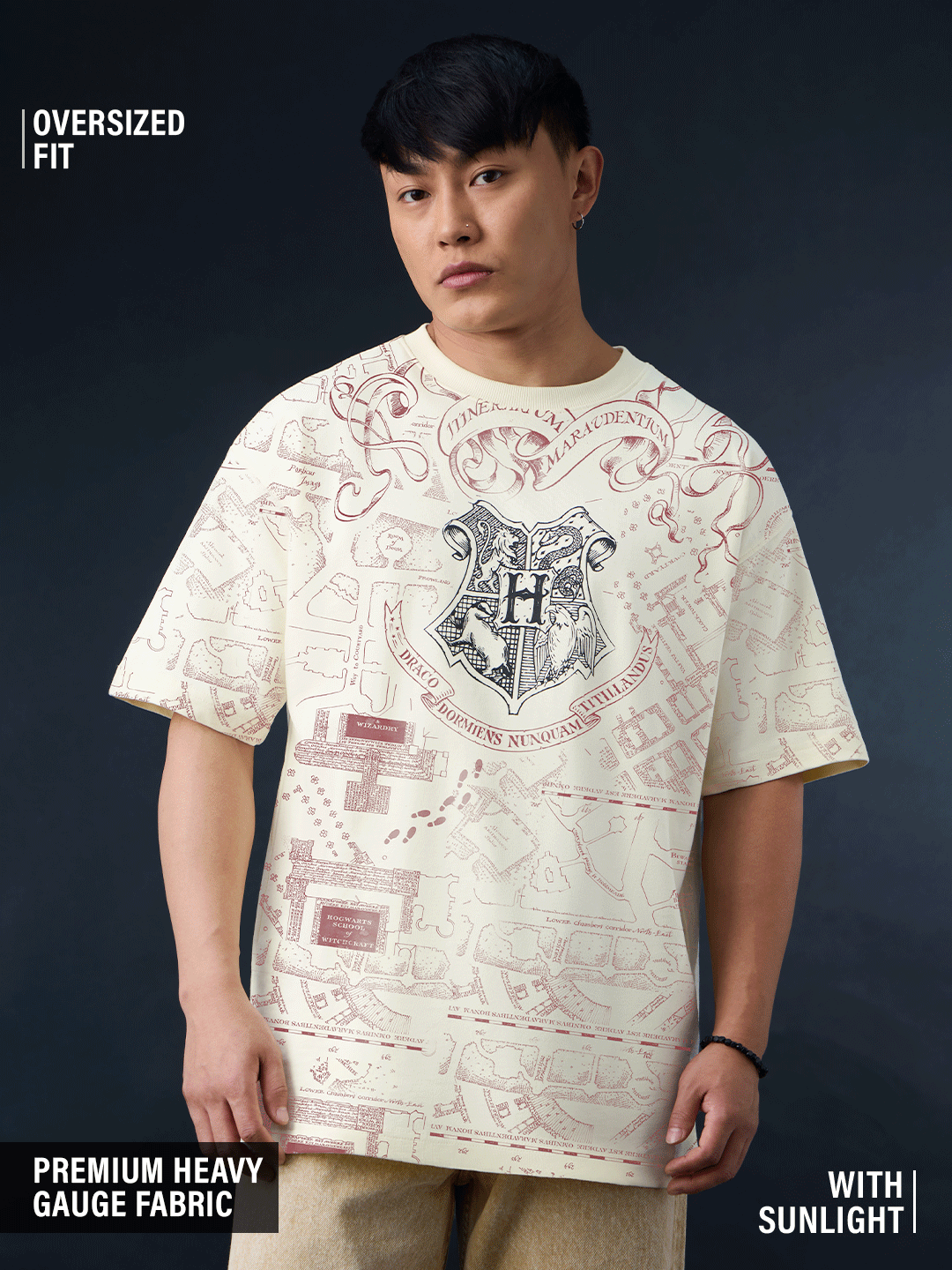 Harry Potter: Marauder's Map (Solar) Oversized T-Shirts