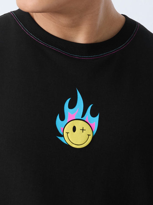 S.W.SMILEY: Flash Oversized T-Shirts
