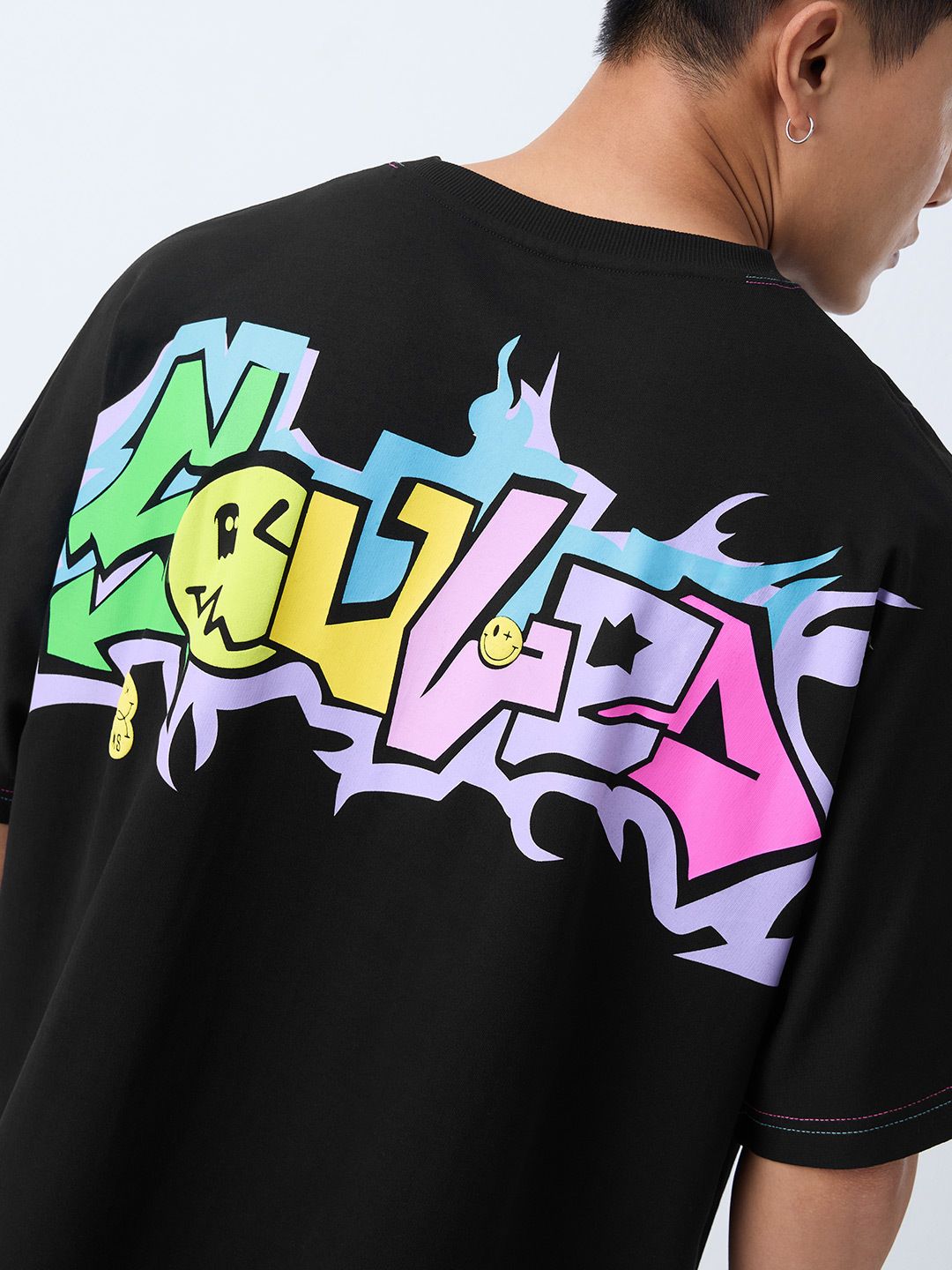 S.W.SMILEY: Flash Oversized T-Shirts