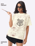 Harry Potter: Marauder's Map (Solar) Women Oversized T-Shirts