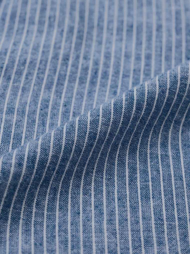 Cotton Linen Shirt: Azure Women Oversized Shirts