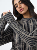 Cable-Knit Sweater: Hazel Noir Women Fitted Sweaters