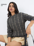 Cable-Knit Sweater: Hazel Noir Women Fitted Sweaters