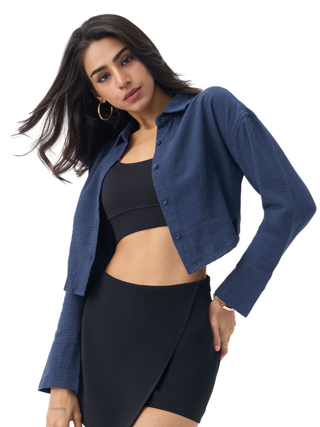 Cropped Shirt: Heron Women Cropped Shirts