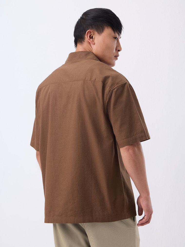 Zipper Shirt: Fawn Oversized Shirts
