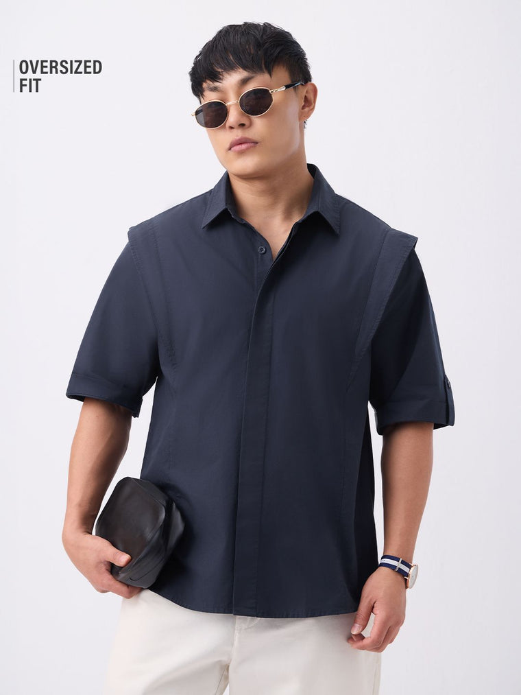 Korean Shirt: Dark Admiral Oversized Shirts