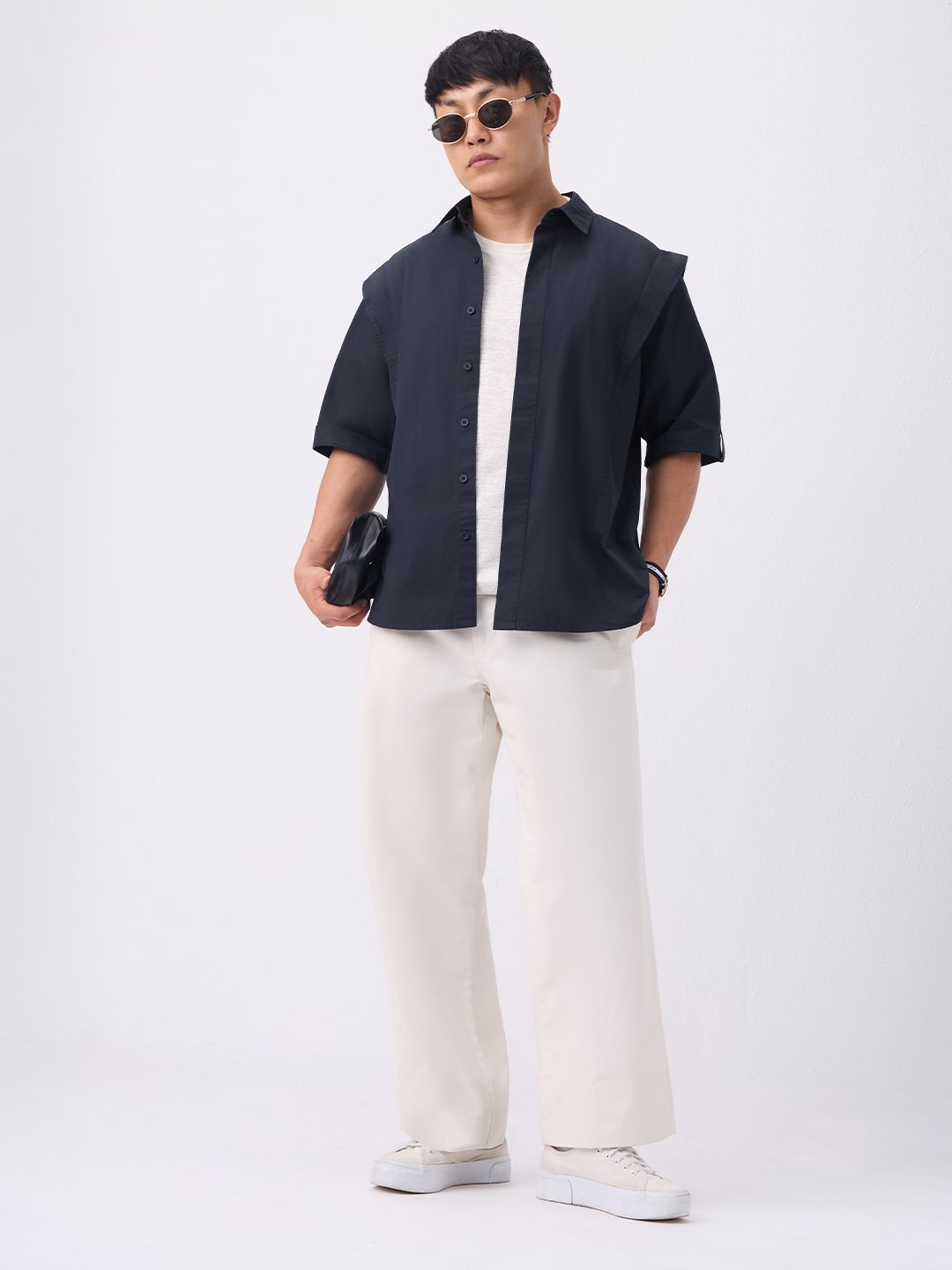Korean Shirt: Dark Admiral Oversized Shirts