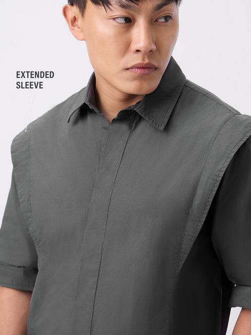 Korean Shirt: Steel Oversized Shirts