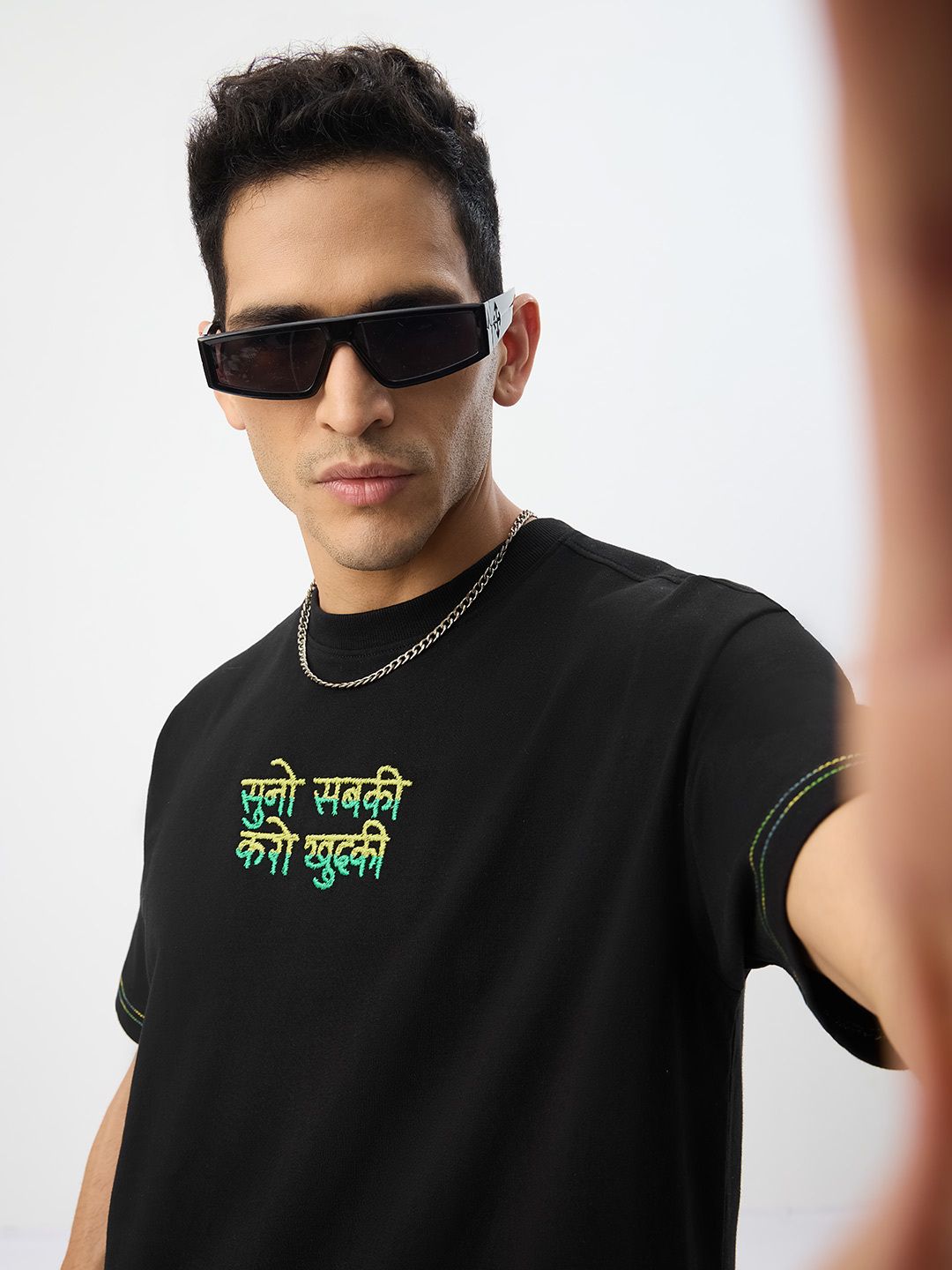 Desi Rebel: Karo Khudki Oversized T-Shirts