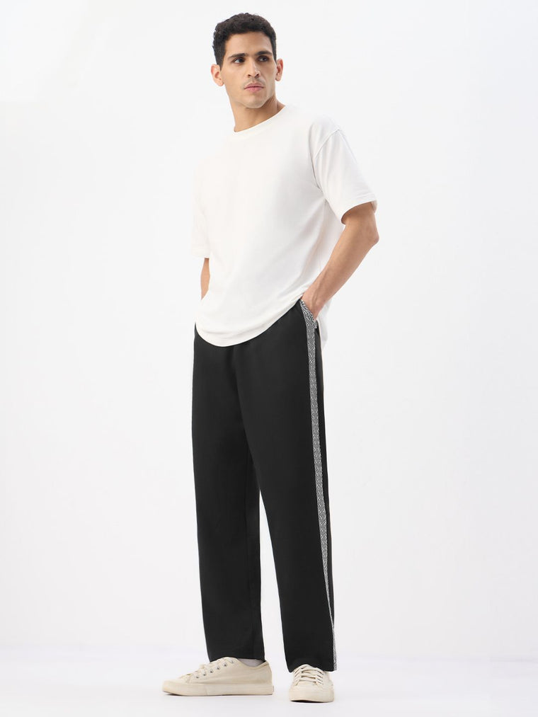 Straight-Fit Joggers: Black Men Joggers