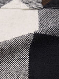 Plaid: Cream, Black Men Flannel Shackets