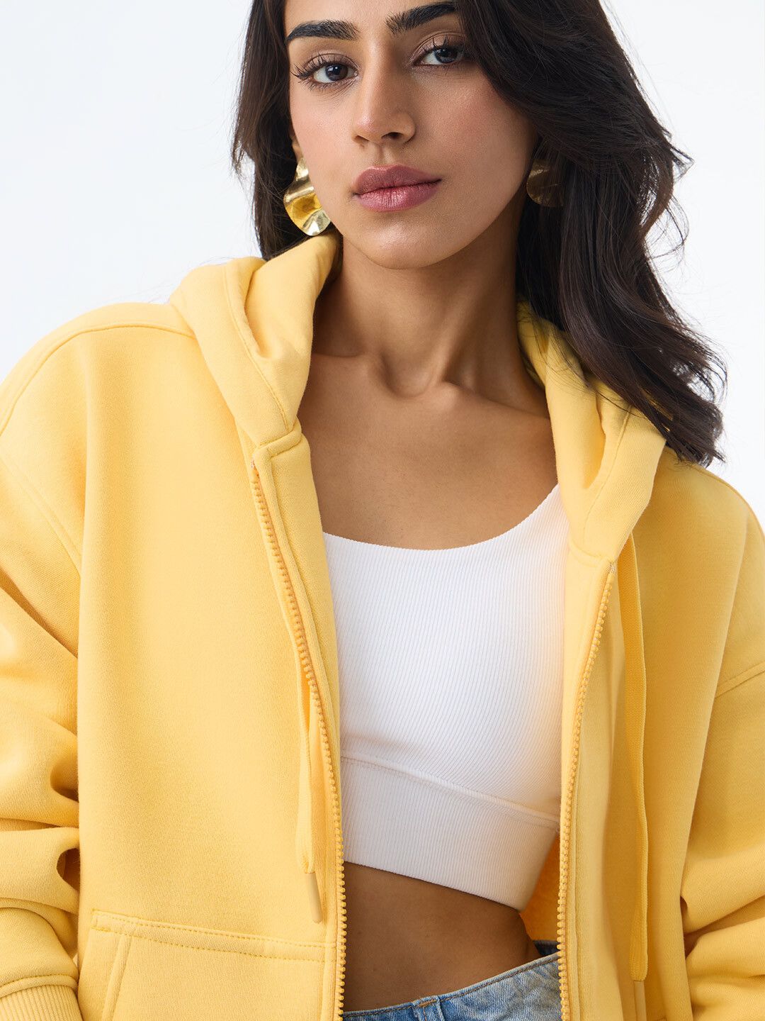 Zipper Hoodie: Dandelion Women Oversized Zipper Hoodies