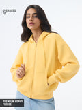 Zipper Hoodie: Dandelion Women Oversized Zipper Hoodies