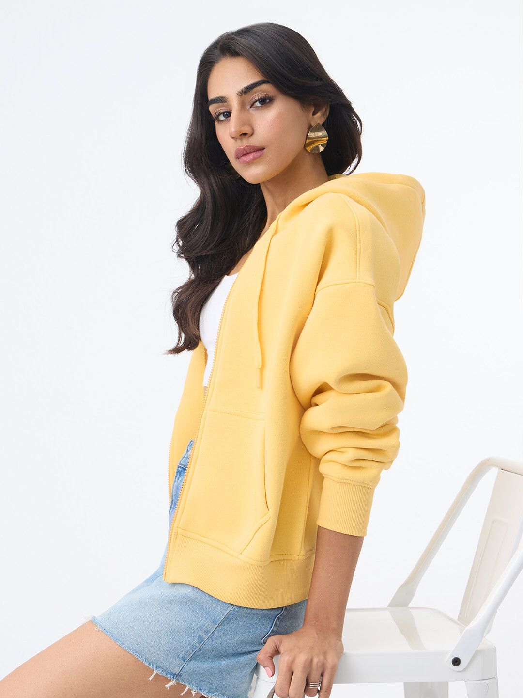 Zipper Hoodie: Dandelion Women Oversized Zipper Hoodies