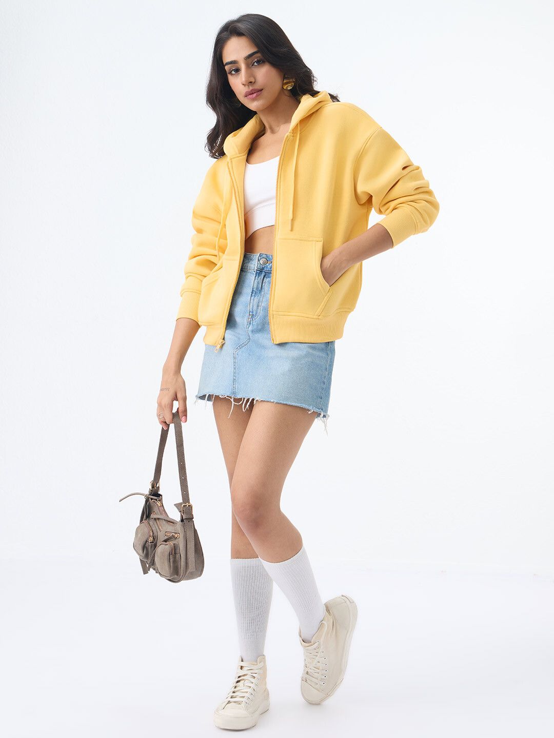 Zipper Hoodie: Dandelion Women Oversized Zipper Hoodies